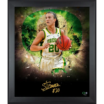 Sabrina Ionescu Oregon Ducks Framed Autographed 20" x 24" In Focus Photograph