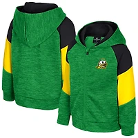 Toddler Colosseum Green Oregon Ducks Spirit Hollow Full-Zip Hoodie