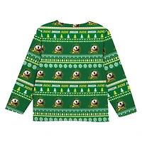 Toddler Outerstuff  Green Oregon Ducks Ugly Sweater Pajama Set