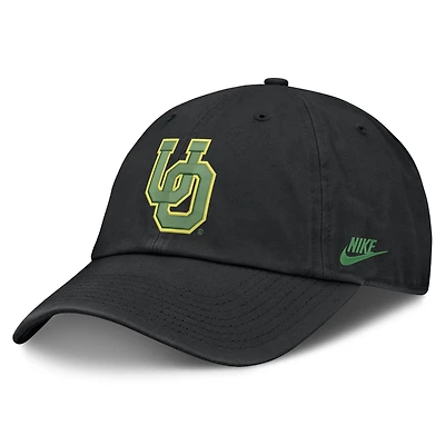 Casquette unisexe Nike noire Oregon Ducks Legacy Letter Club ajustable