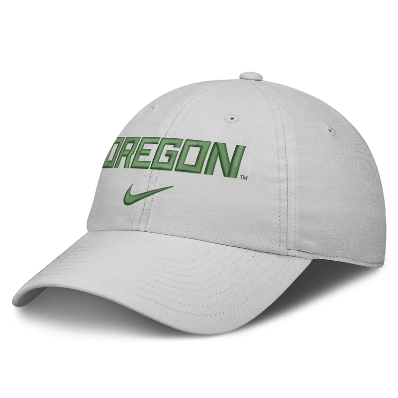 Casquette unisexe Nike grise Oregon Ducks 2026 On-Field Gameday Club, ajustable