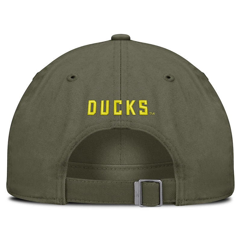 Unisex Nike  Olive Oregon Ducks Primetime Club Adjustable Hat