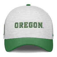 Casquette unisexe Nike blanche/verte Oregon Ducks Primetime Rise ajustable