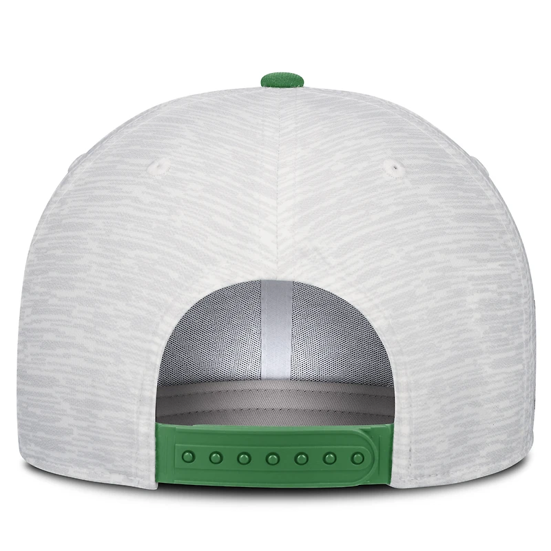 Casquette unisexe Nike blanche/verte Oregon Ducks Primetime Rise ajustable
