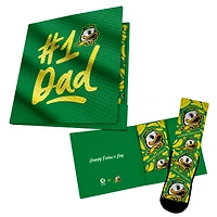 Unisex Rock Em Socks  Green Oregon Ducks #1 Dad Gift Card Socks