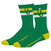 Chaussettes unisexes Starter Oregon Ducks à deux bandes aux couleurs de l'équipe