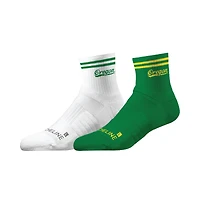 Lot de 2 paires de chaussettes mi-mollet unisexes Strideline Oregon Ducks en tricot de qualité supérieure