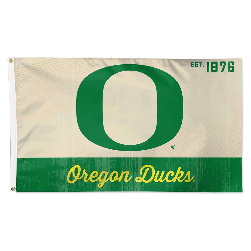 WinCraft Oregon Ducks Drapeau de luxe rétro simple face 3 pi x 5 pi