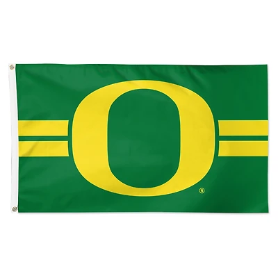 Drapeau de luxe à rayures horizontales WinCraft Oregon Ducks 91 x 152 cm (3 pi x 5 pi) à une face