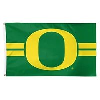 Drapeau de luxe à rayures horizontales WinCraft Oregon Ducks 91 x 152 cm (3 pi x 5 pi) à une face