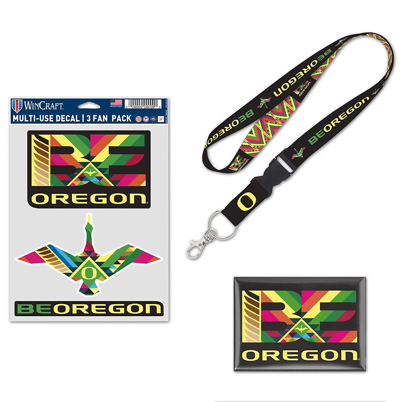 Pack de trois pièces pour supporters des Oregon Ducks de WinCraft