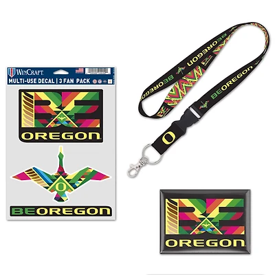 WinCraft Oregon Ducks Three-Piece Fan Pack