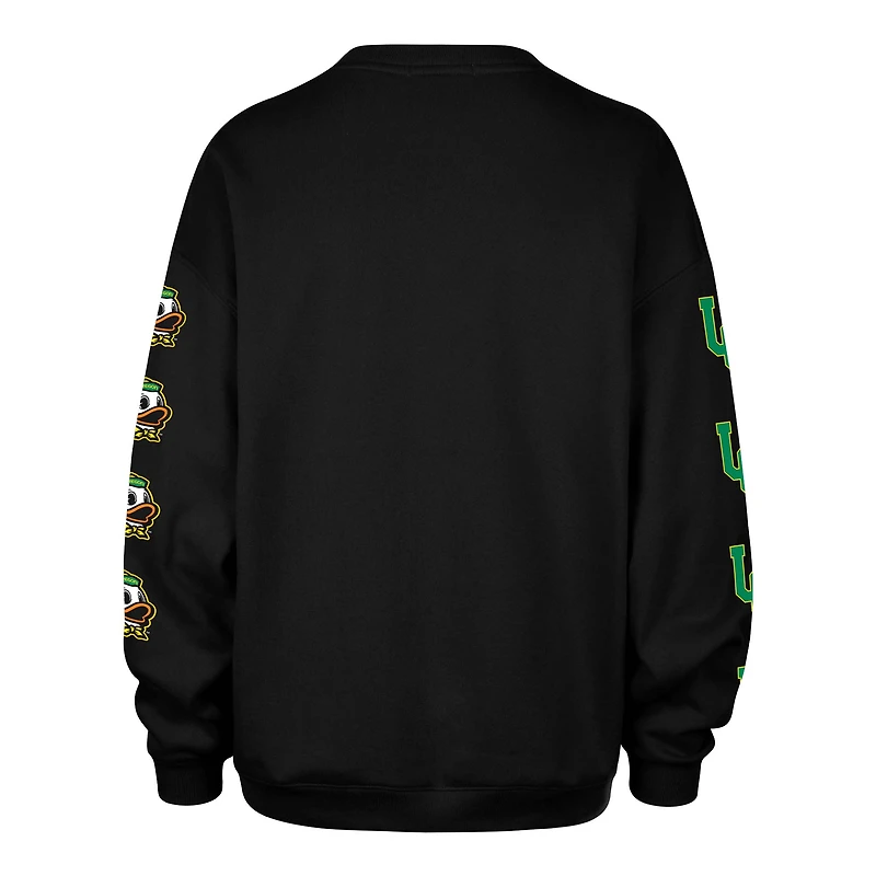 Sweat-shirt oversize noir Oregon Ducks « 47 » pour femme