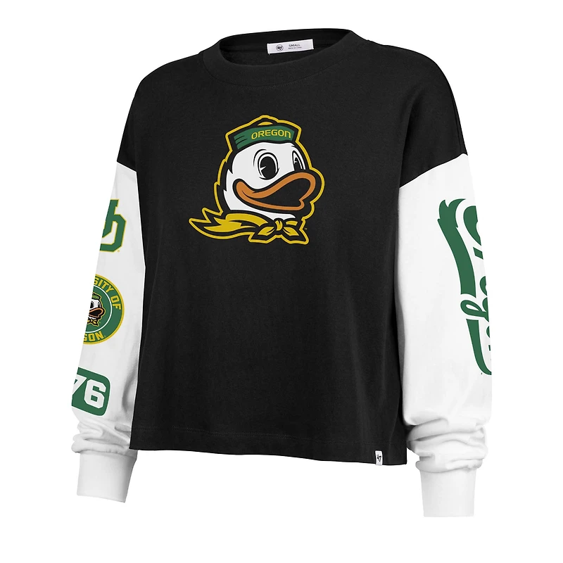 T-shirt à manches longues noir Oregon Ducks Sydney 47 pour femme