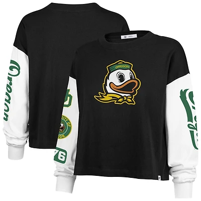 T-shirt à manches longues noir Oregon Ducks Sydney 47 pour femme