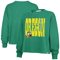 Women's '47  Kelly Green Oregon Ducks Stacked Sydney Long Sleeve T-Shirt