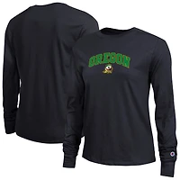 Women's Champion White Oregon Ducks Arch Over Logo Long Sleeve T-Shirt