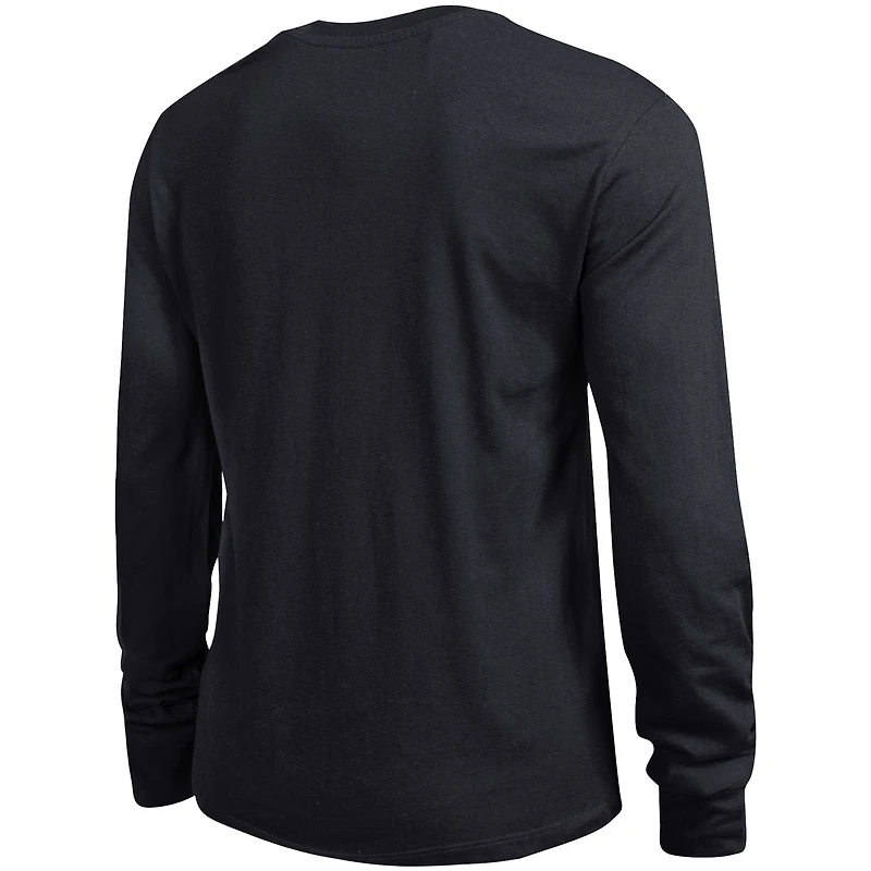 T-shirt à manches longues avec logo Arch Over des Oregon Ducks pour femme, championne noire