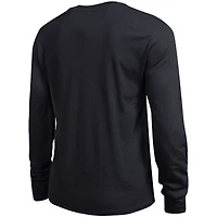 T-shirt à manches longues avec logo Arch Over des Oregon Ducks pour femme, championne noire