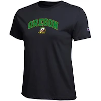 Women's Champion  Black Oregon Ducks Arched Over Logo T-Shirt