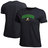 T-shirt noir avec logo arqué des Oregon Ducks, championnes féminines