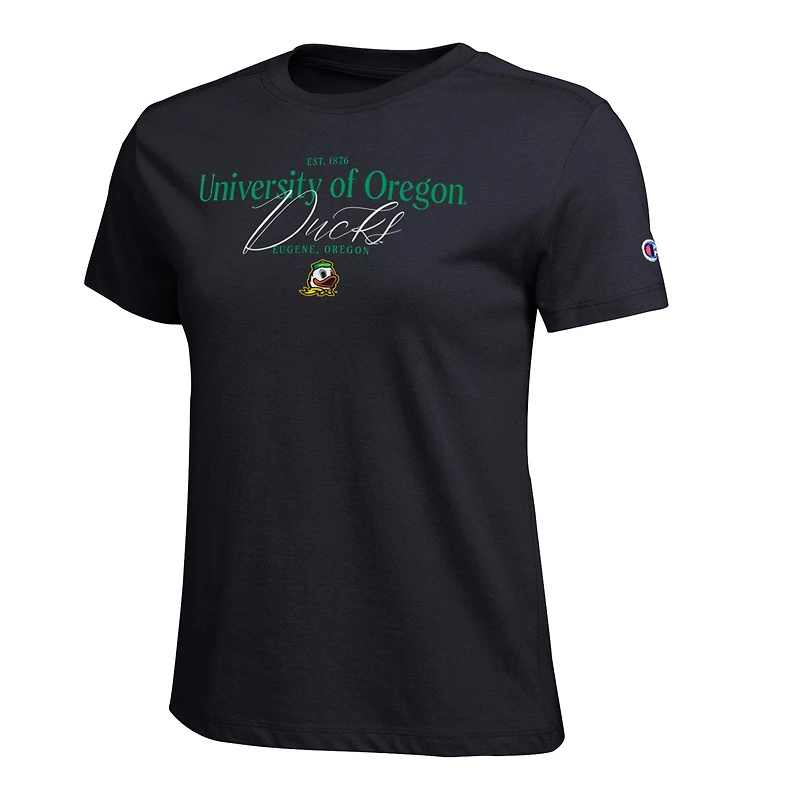 Women's Champion  Black Oregon Ducks Lifestyle T-Shirt