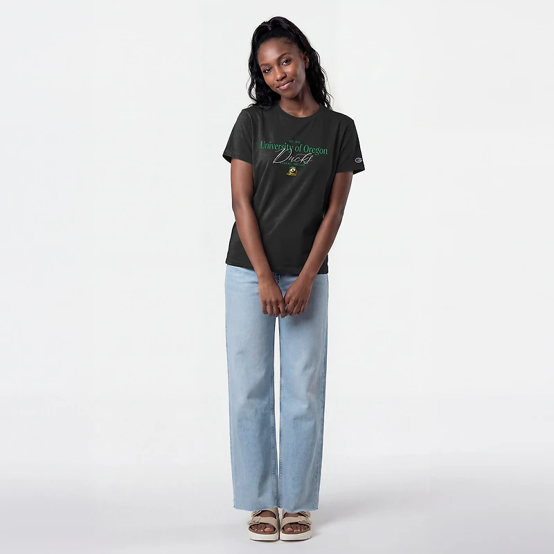 Women's Champion Black Oregon Ducks Lifestyle T-Shirt