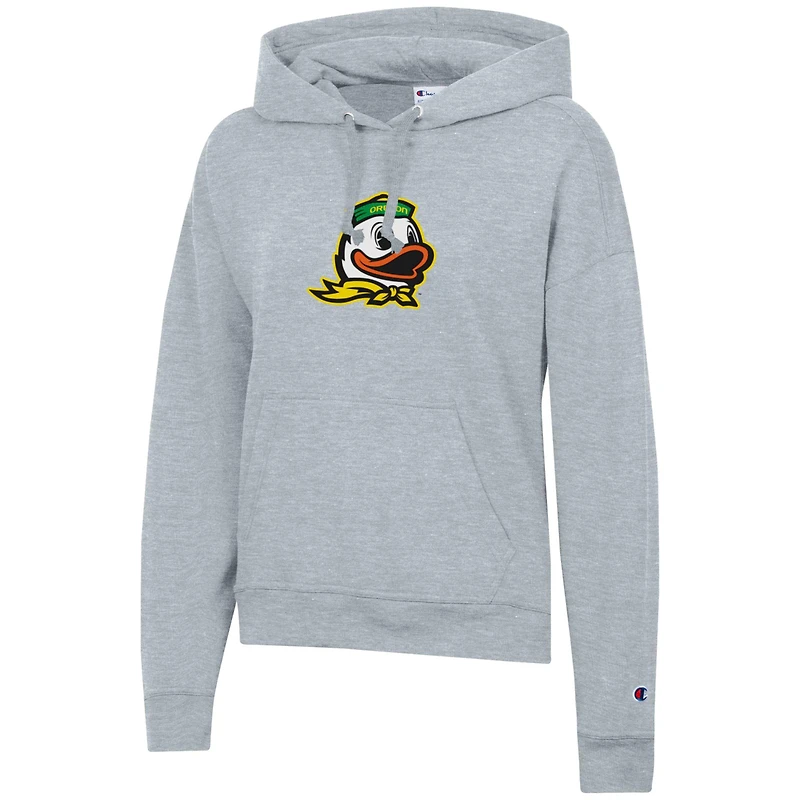 Women's Champion Gray Oregon Ducks Powerblend Fleece Hoodie