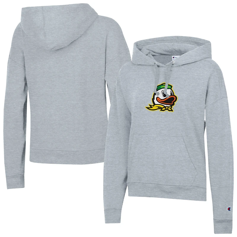 Sweat à capuche en polaire Powerblend Champion Gray Oregon Ducks pour femme