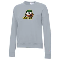 Sweat-shirt Powerblend gris Champion pour femme des Oregon Ducks