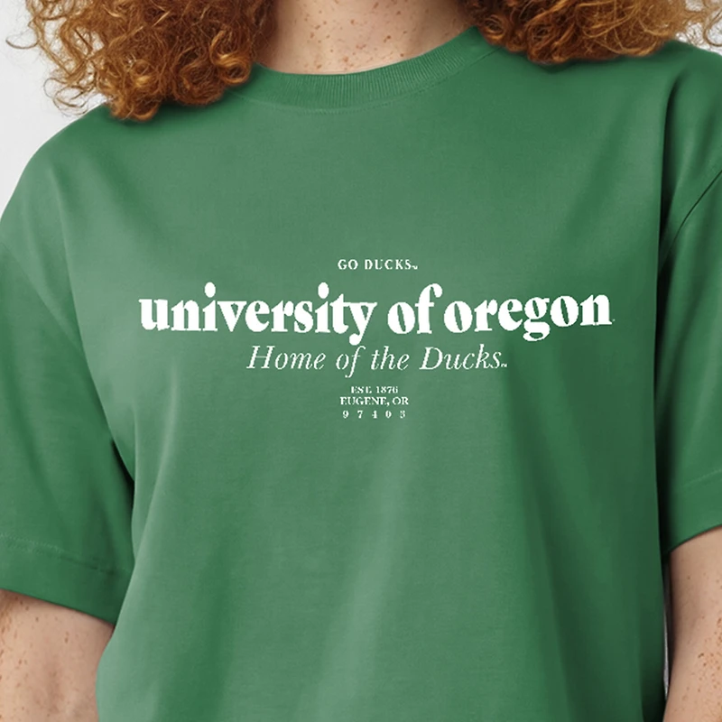 Women's Champion Green Oregon Ducks Home Wordmark T-Shirt