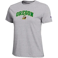 Women's Champion  Heather Gray Oregon Ducks Arched Over Logo T-Shirt