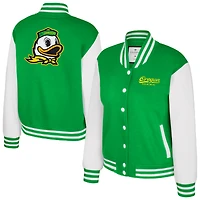 Veste polaire à boutons-pression French Baguette pour femme, vert Colosseum, des Ducks de l'Oregon