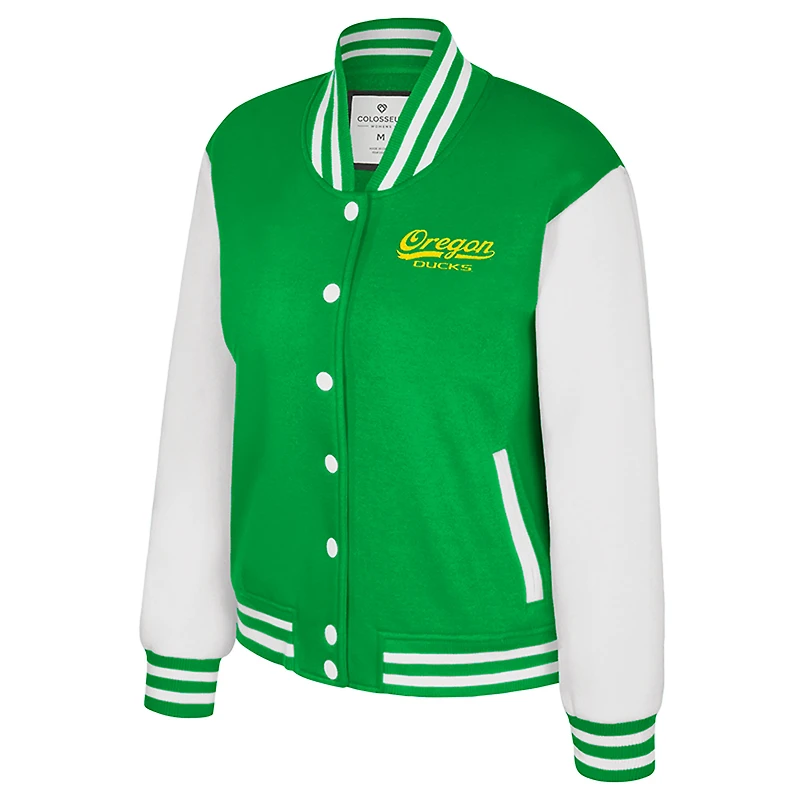 Veste polaire à boutons-pression French Baguette pour femme, vert Colosseum, des Ducks de l'Oregon