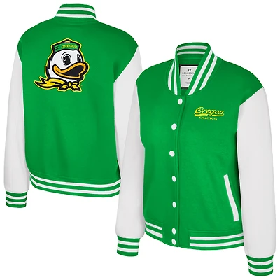 Veste polaire à boutons-pression French Baguette pour femme, vert Colosseum, des Ducks de l'Oregon