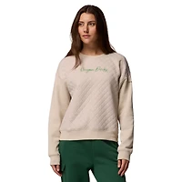 Women's Columbia Beige Oregon Ducks Collegiate Hart Mountain™ Quilted Sweatshirt