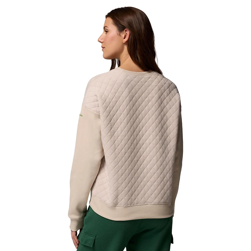 Women's Columbia Beige Oregon Ducks Collegiate Hart Mountain™ Quilted Sweatshirt