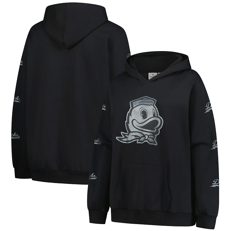 Women's Fanatics Black Oregon Ducks Plus Sleeve Hit Pullover Hoodie