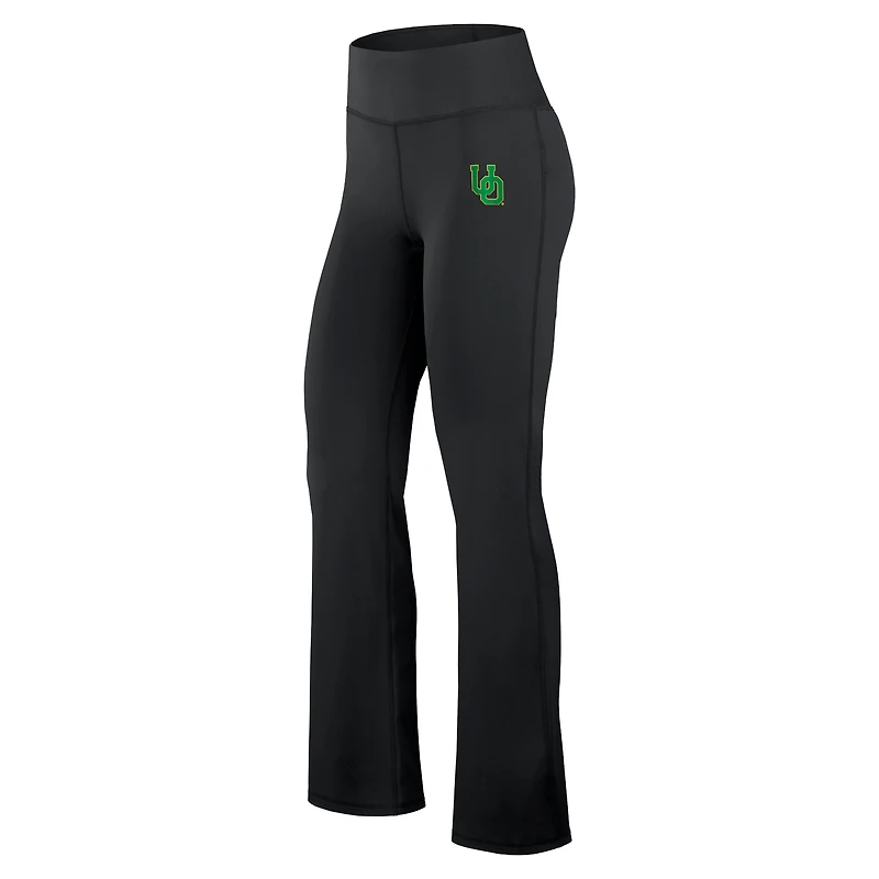 Women's Fanatics Black Oregon Ducks Training Camp Maxed Out Flare Leggings