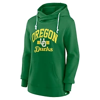 Women's Fanatics Green Oregon Ducks Lock It Down Iconic Fleece Pullover Hoodie