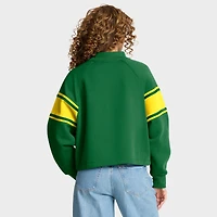 Sweat-shirt surdimensionné vert Oregon Ducks pour femme, motif raglan, avec Hometown Premium Punt Covering