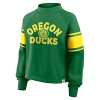 Sweat-shirt surdimensionné vert Oregon Ducks pour femme, motif raglan, avec Hometown Premium Punt Covering