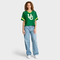 Women's Fanatics Green Oregon Ducks Oversized Raglan V-Neck Fashion Jersey