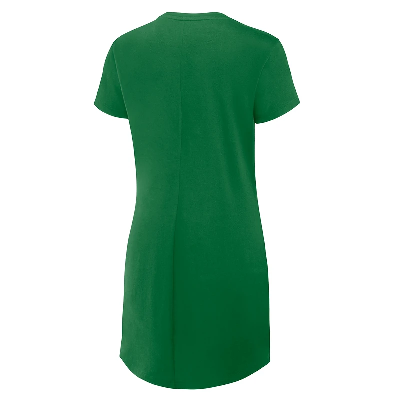 Robe t-shirt drapée froncée Fanatics Green Oregon Ducks pour femme