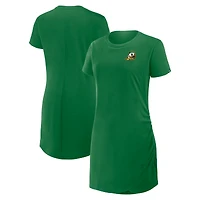 Robe t-shirt drapée froncée Fanatics Green Oregon Ducks pour femme
