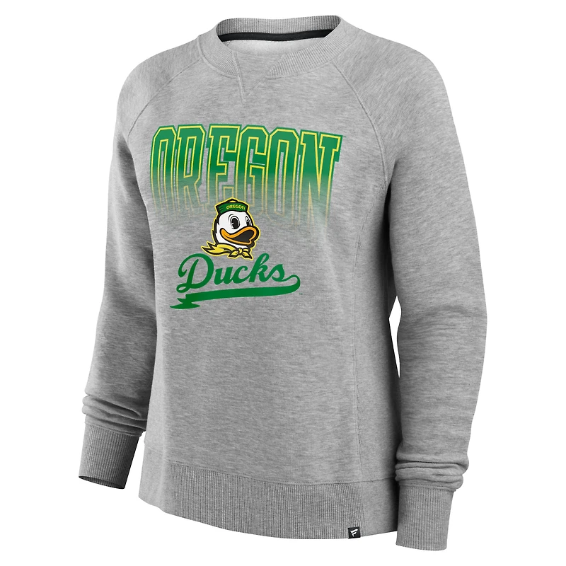 Sweat-shirt en polaire pour femme Fanatics Heather Gray Oregon Ducks Training Camp Hit Hard