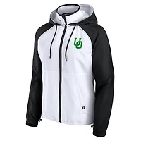 Veste à capuche anorak zippée blanche Fanatics des Oregon Ducks pour femme