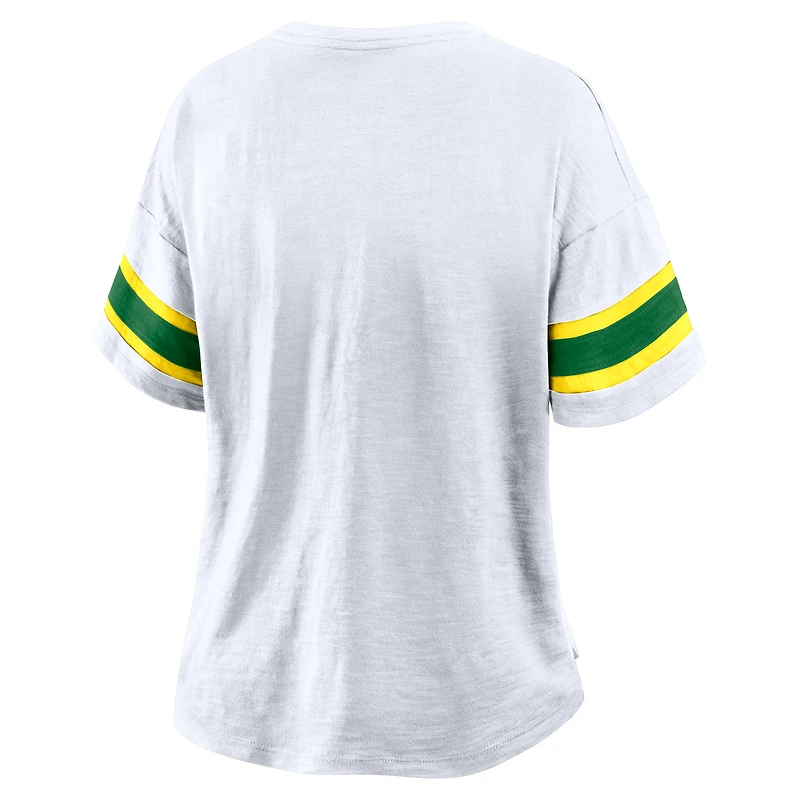 Women's Fanatics White Oregon Ducks Hometown Premium Script T-Shirt
