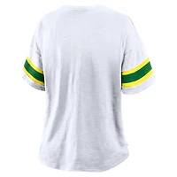 Women's Fanatics White Oregon Ducks Hometown Premium Script T-Shirt