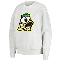 Ensemble de nuit pour femme Gameday Couture Ash Oregon Ducks Team Effort avec sweat-shirt et short